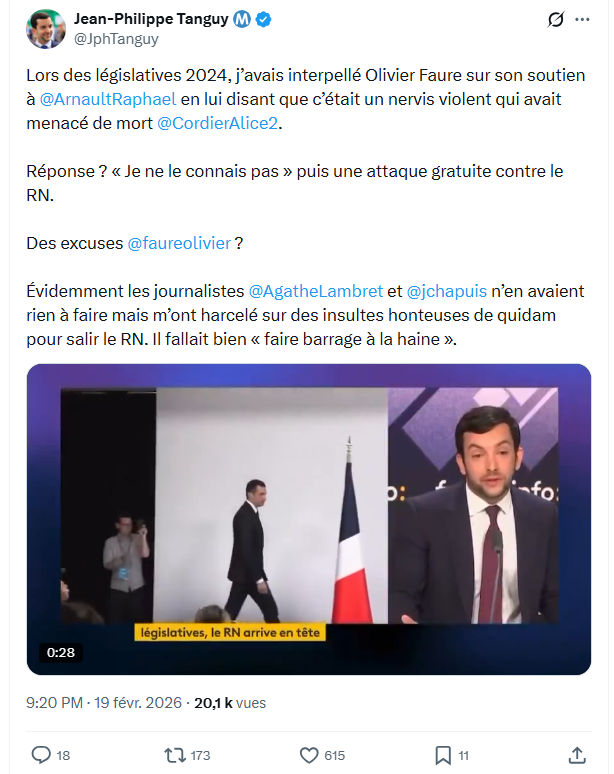 Jean-Philippe Tanguy: Lors des législatives 2024...