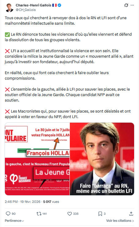 Charles-Henri Gallois: Tous ceux qui cherchent à renvoyer...