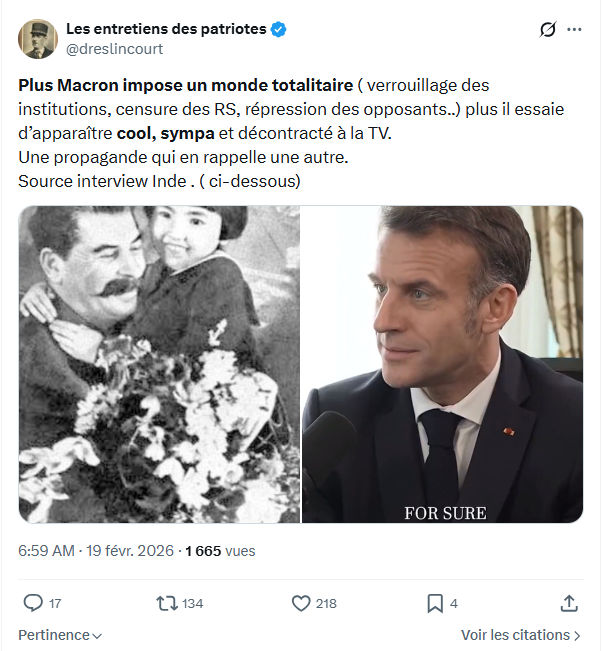 Marquis de Dreslincourt: Plus Macron impose un monde totalitaire...