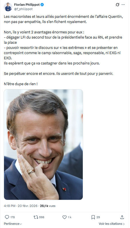Florian Philippot: Les macronistes et leurs alliés parlent énormément...