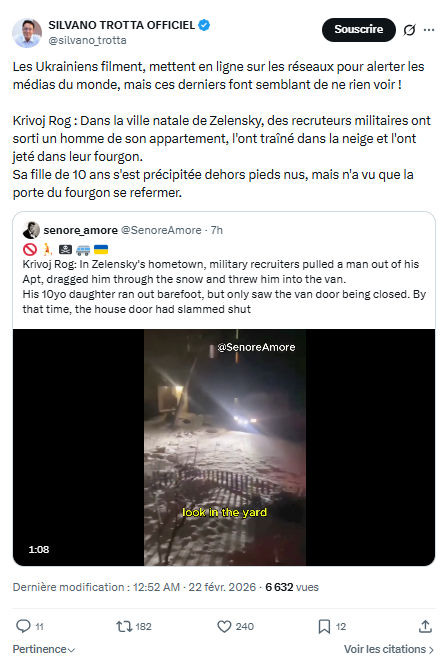 Silvano Trotta: Les Ukrainiens filment, mettent en ligne sur les réseaux...