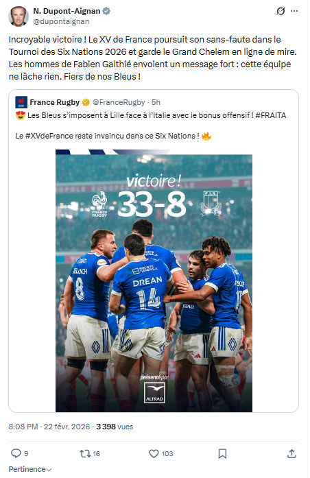Nicolas Dupont-Aignan: Incroyable victoire...