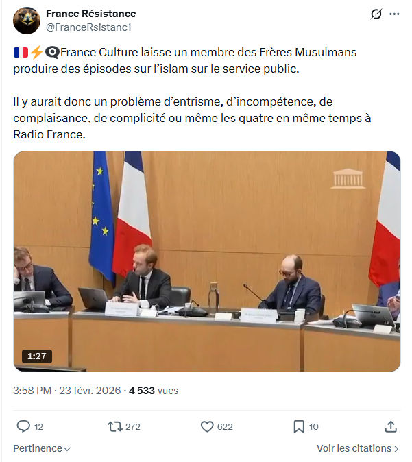 France Résistance: France Culture laisse un membre des Frères Musulmans...