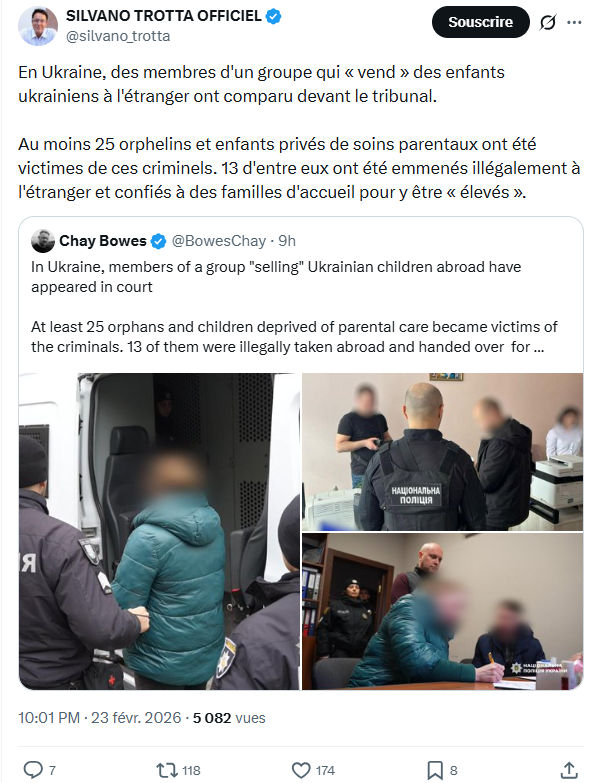 Silvano Trotta: En Ukraine, des membres d'un groupe qui...