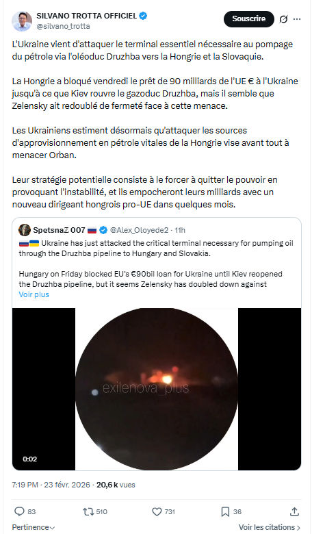 Silvano Trotta: L'Ukraine vient d'attaquer le terminal...