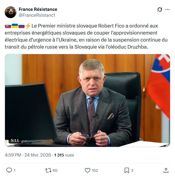 France Résistance: Le Premier ministre slovaque Robert Fico...