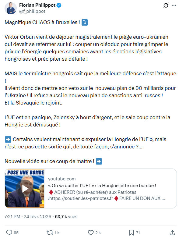 Florian Philippot: Magnifique CHAOS à Bruxelles...