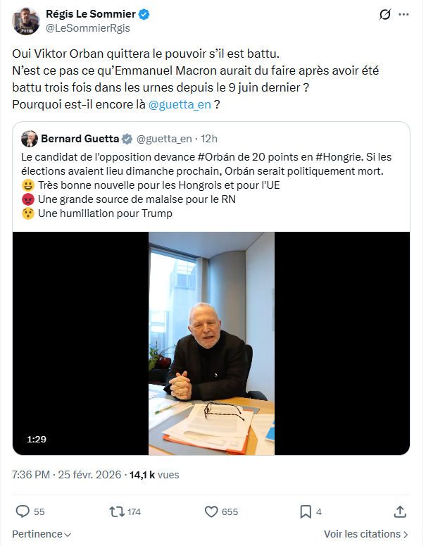 Régis le Sommier: Oui Viktor Orban quittera le pouvoir s’il est battu...