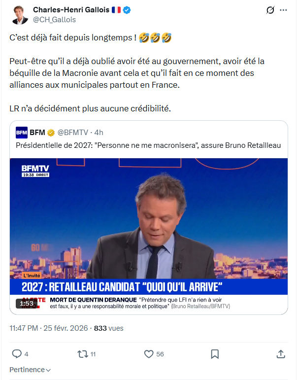 Charles-Henri Gallois: C’est déjà fait depuis longtemps...