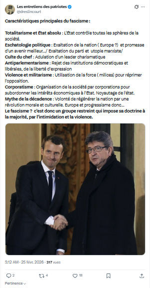 Marquis de Dreslincourt: Caractéristiques principales du fascisme...