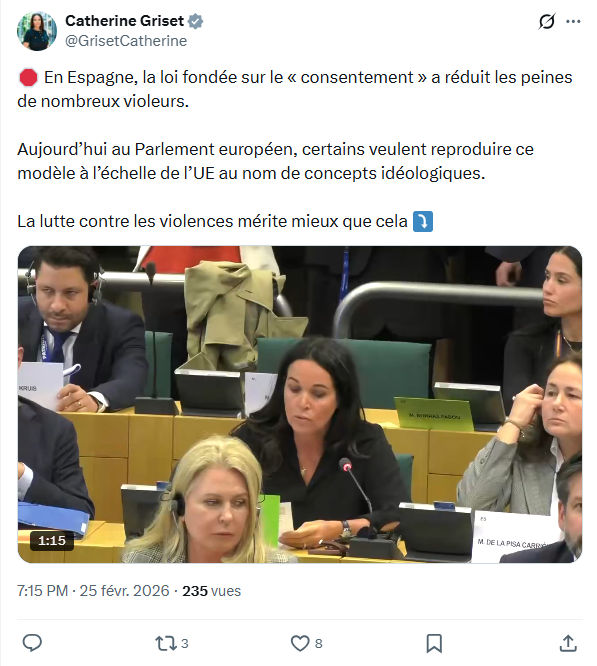 Catherine Griset: En Espagne, la loi fondée sur le « consentement »...