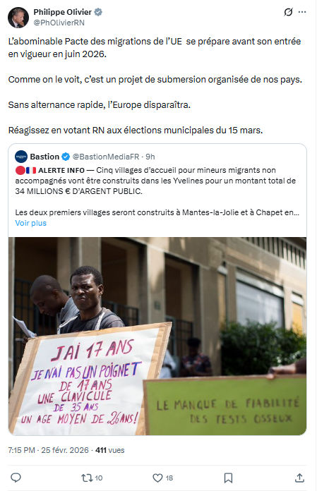Philippe Olivier: L’abominable Pacte des migrations de l’UE  se prépare...