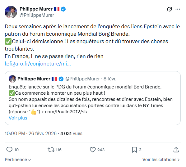 Philippe Murer: Deux semaines après le lancement...