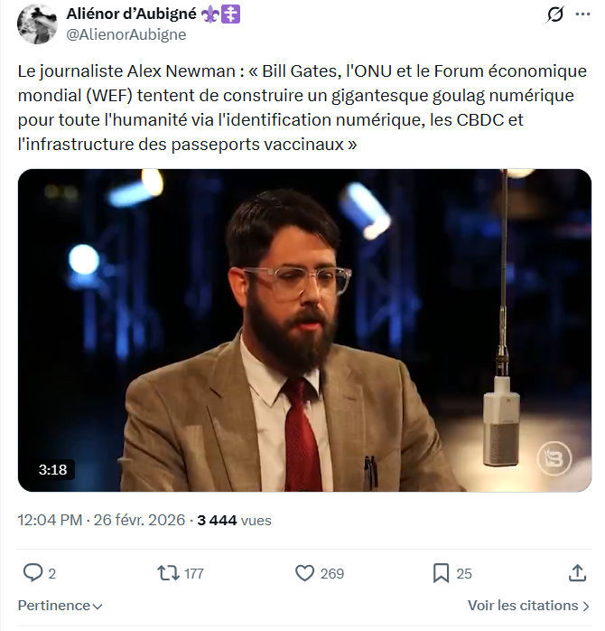 Aliénor d' Aubigné: Le journaliste Alex Newman...