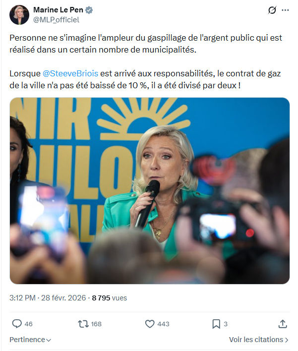 Marine Le Pen: Personne ne s'imagine l'ampleur du gaspillage...