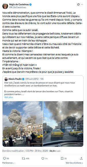 Régis de Castelnau: Nouvelle démonstration, que comme le disait Emmanuel Todd...