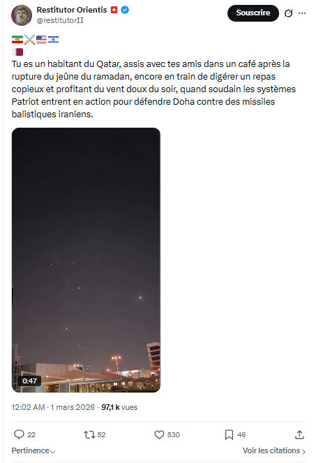 Restitutor Orientis: Tu es un habitant du Qatar...