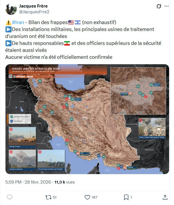Jacques Frère: #Iran - Bilan des frappes...