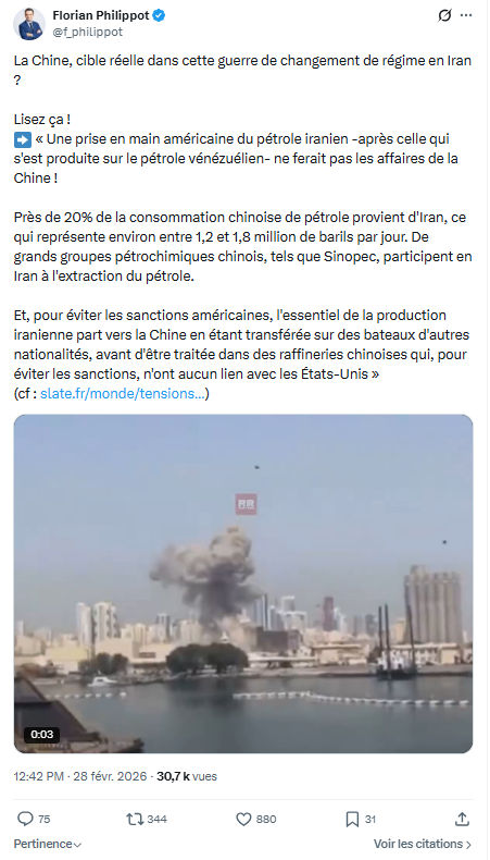 Florian Philippot:  La Chine, cible réelle dans cette...