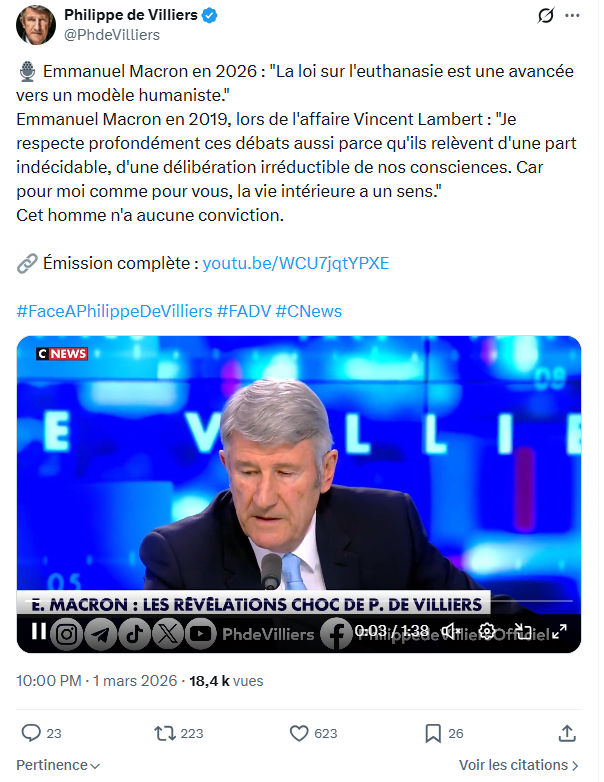 Philippe de Villiers: Emmanuel Macron en 2026...