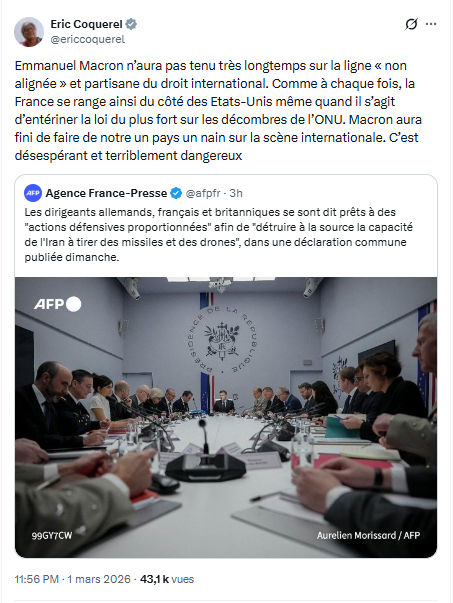 Eric Coquerel: Emmanuel Macron n’aura pas tenu très...