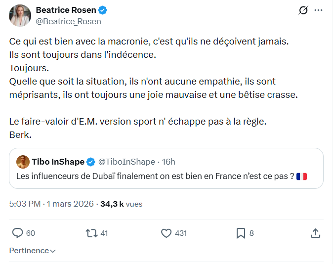 Béatrice Rosen: Ce qui est bien avec la macronie...