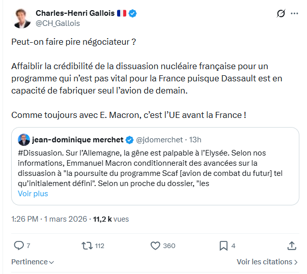 Charles-Henri Gallois: Peut-on faire pire négociateur...