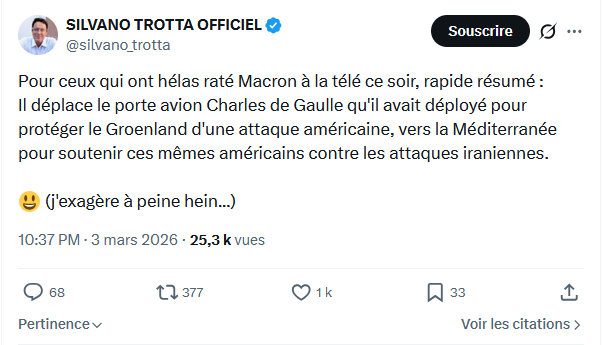 Silvano Trotta: Pour ceux qui ont hélas raté Macron...