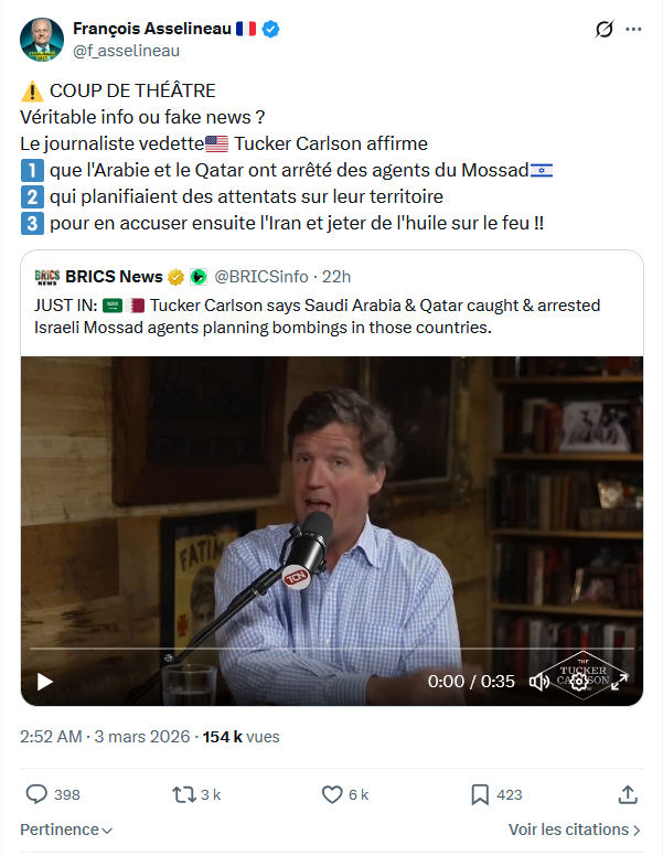 Francois Asselineau: COUP DE THÉÂTRE...