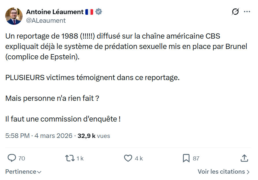 Antoine Léaument: Un reportage de 1988 (!!!!!)...