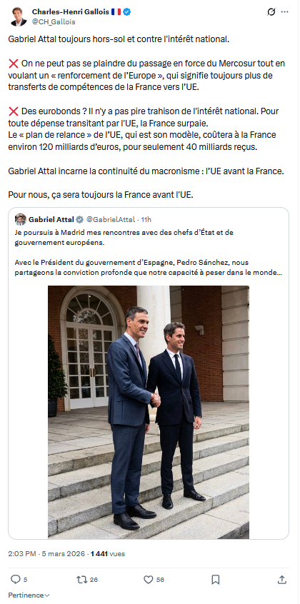 Charles-Henri Gallois: Gabriel Attal toujours hors-sol et contre...