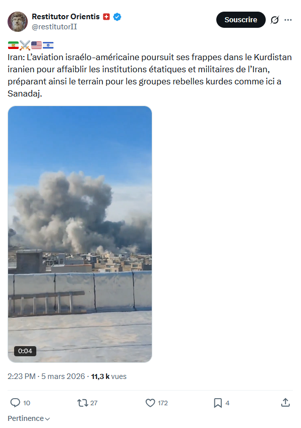 Restitutor Orientis: Iran: L’aviation israélo-américaine poursuit...
