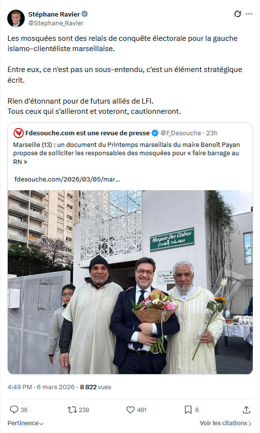 Stéphane Ravier: Les mosquées sont des relais de conquête...