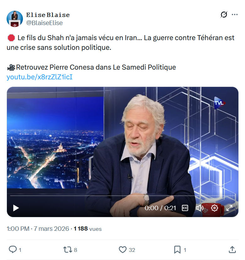 Elise Blaise: Le fils du Shah n'a jamais vécu en Iran...