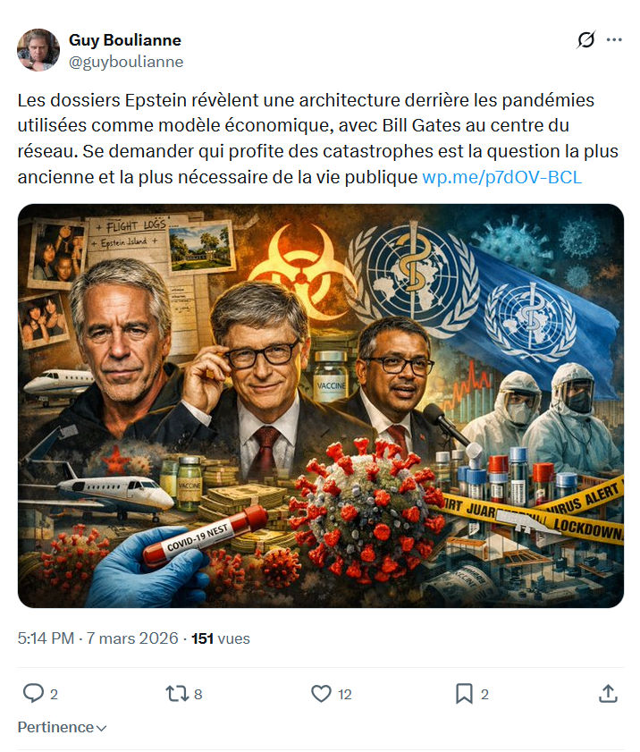 Guy Boulianne: Les dossiers Epstein révèlent une...