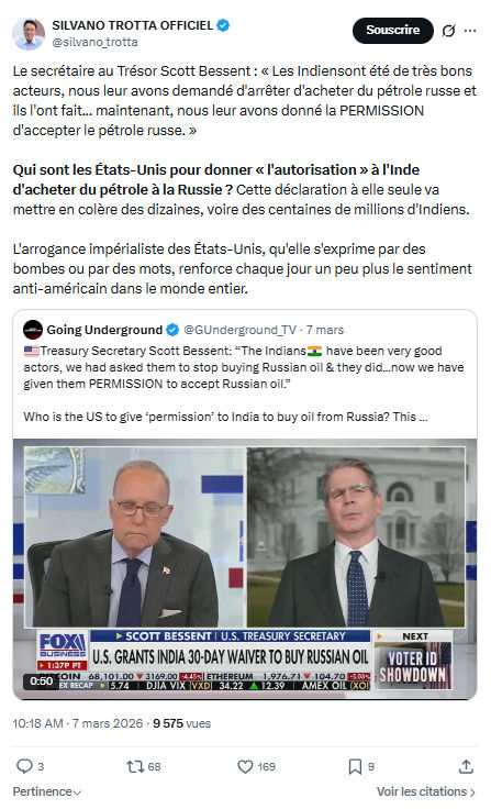 Silvano Trotta: Le secrétaire au Trésor Scott Bessent...