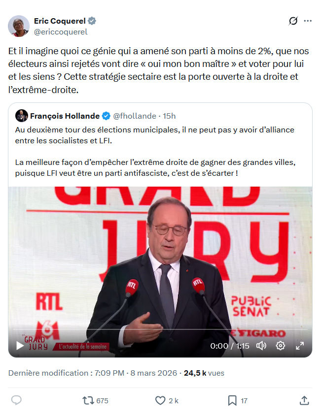 Eric Coquerel: Et il imagine quoi ce génie qui a amené...