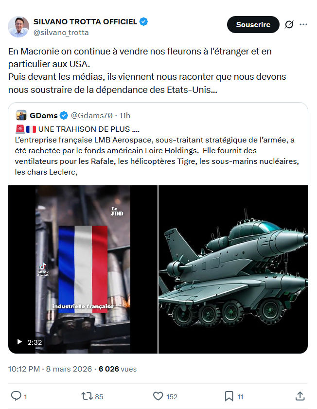 Silvano Trotta: En Macronie on continue à vendre...