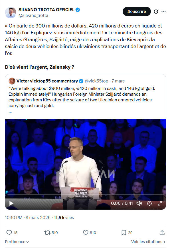 Silvano Trotta: On parle de 900 millions de dollars...