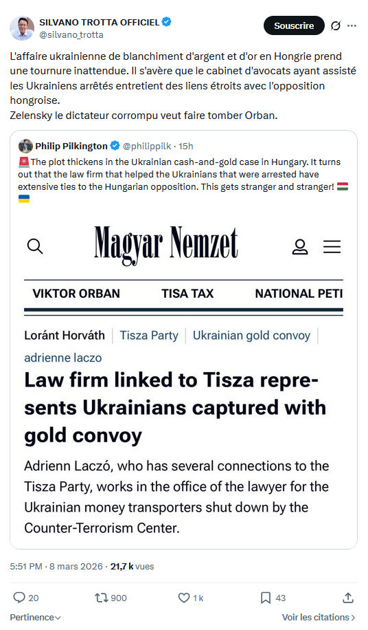 Silvano Trotta: L'affaire ukrainienne de blanchiment d'argent...