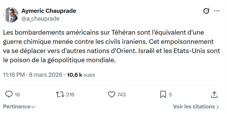 Aymeric Chauprad: Les bombardements américains sur Téhéran...