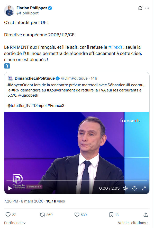 Florian Philippot: C’est interdit par l’UE...