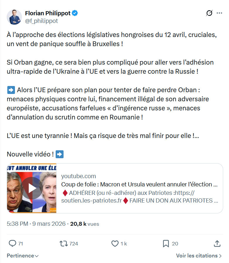 Florian Philippot: À l’approche des élections législatives...