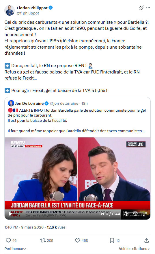 Florian Philippot: Gel du prix des carburants « une solution communiste »...