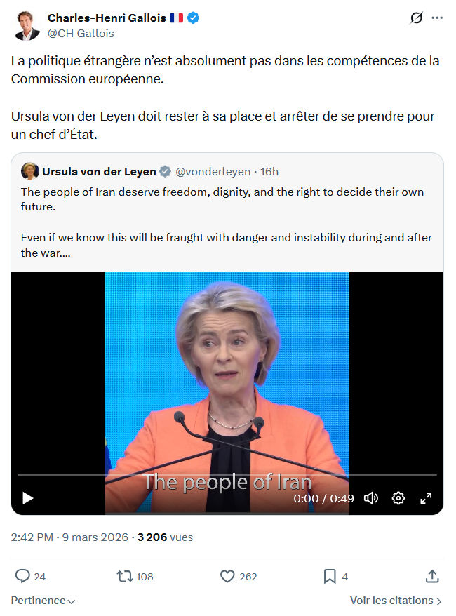 Charles-Henri Gallois: La politique étrangère n’est absolument...
