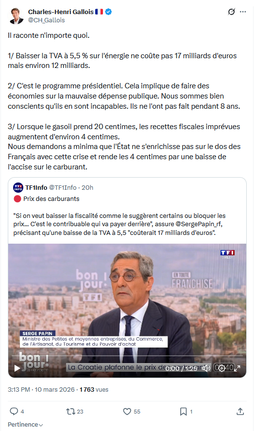 Charles-Henri Gallois: Il raconte n'importe quoi...