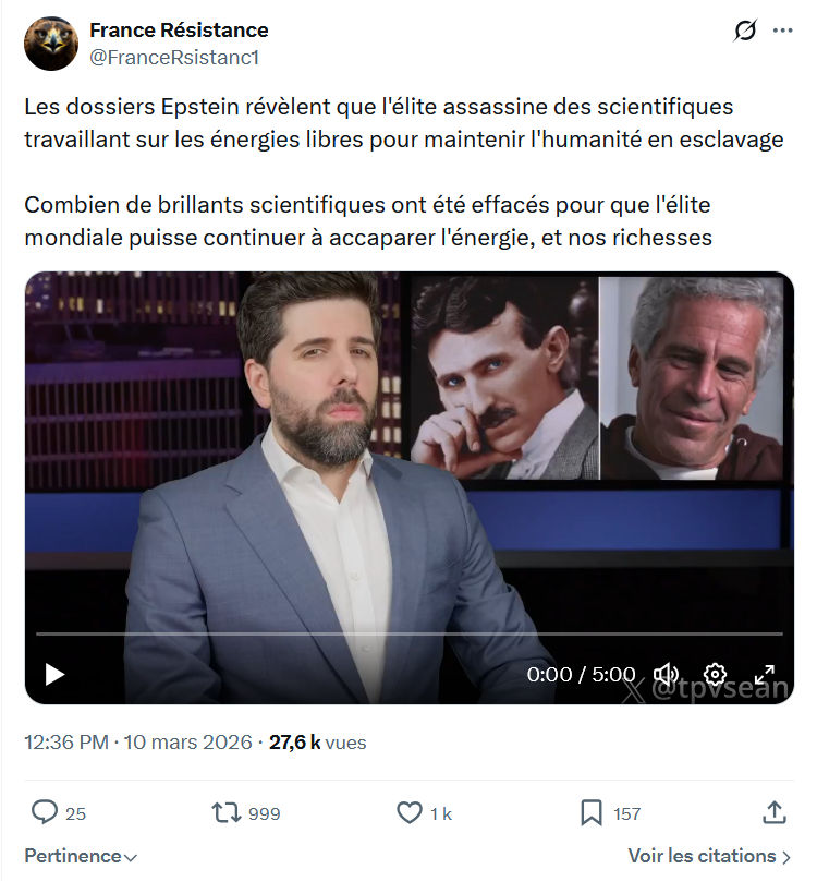 France Résistance: Les dossiers Epstein révèlent que l'élite assassine...