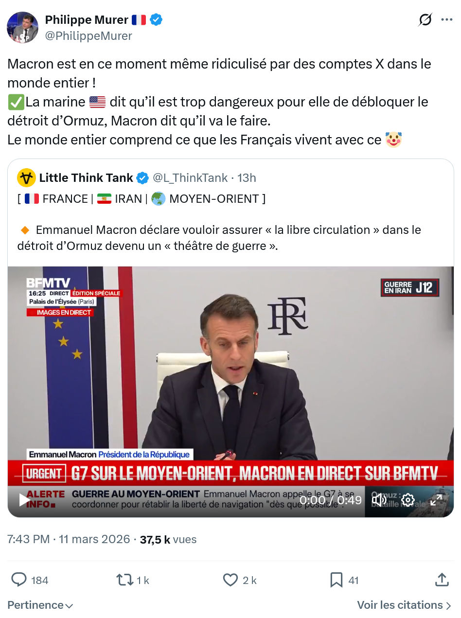 Philippe Murer: Macron est en ce moment même...
