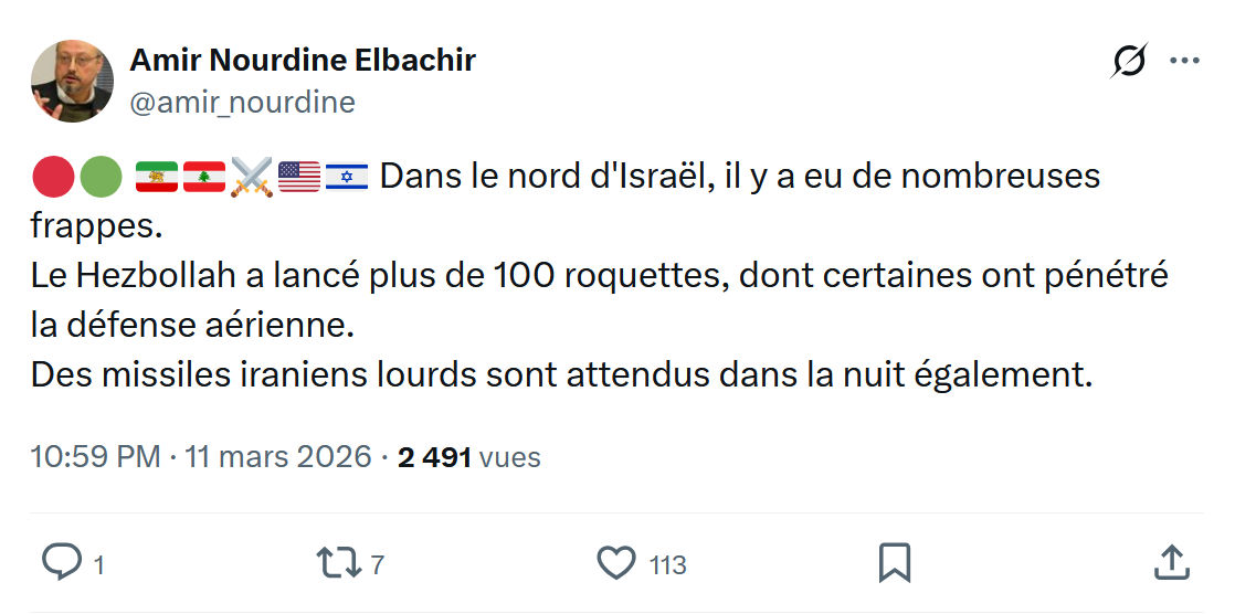 Amir Nourdine Elbachir: Dans le nord d'Israël...
