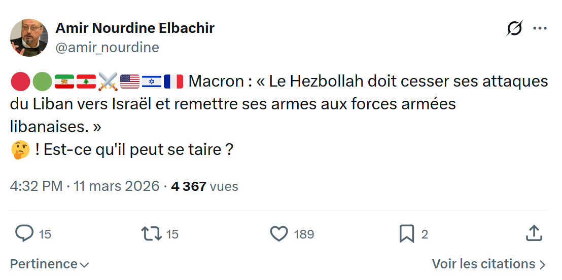 Amir Nourdine Elbachir: Macron...